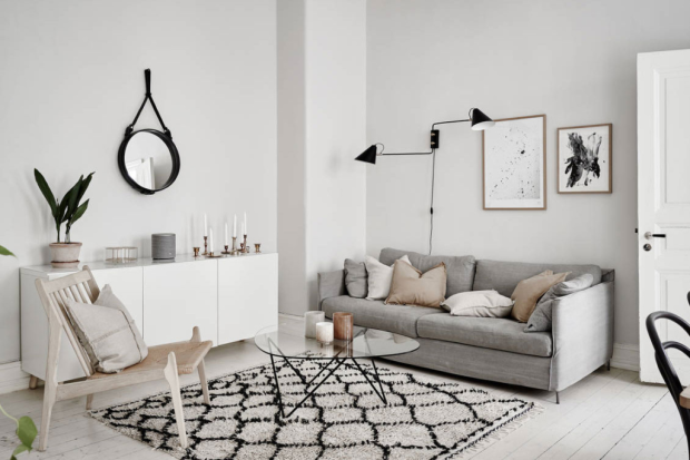 Handyman performing apartment repair and maintenance work